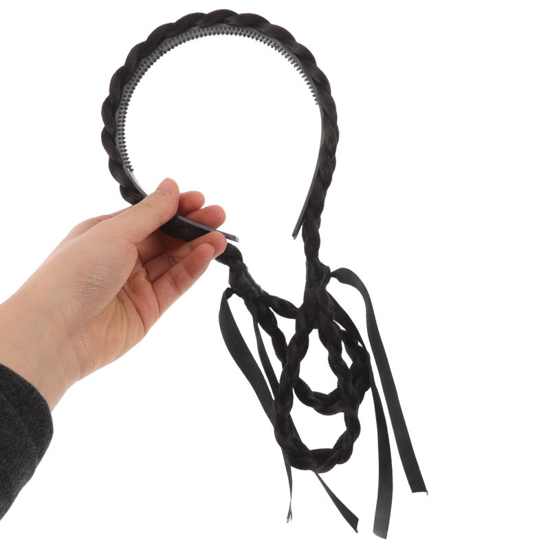 Realistic Bunny Hair Bun Makers Headwear For Girls Women With Ear Headband For Cosplay Party Styling Tools - Image 4