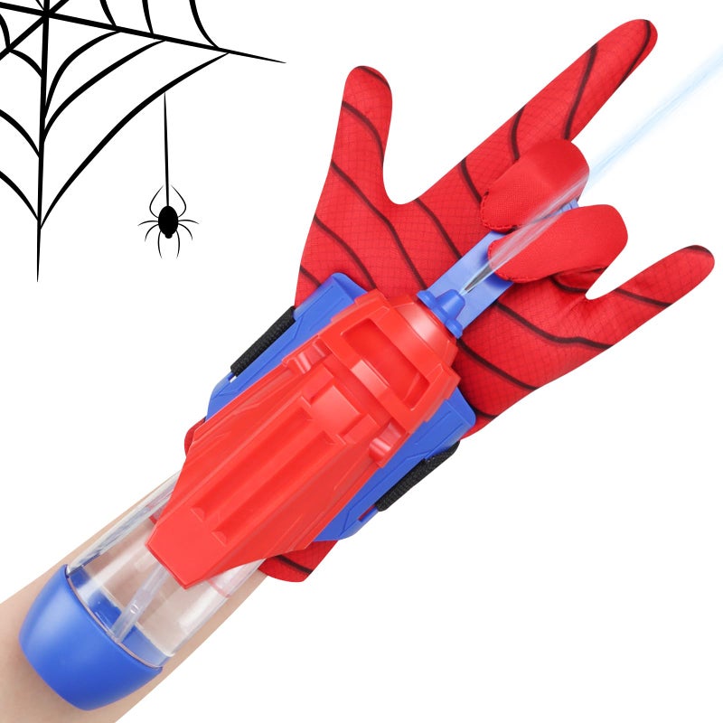 Aooess Spider Water Gun for Kids Spider Web Shooter Automatic Water Blaster for Kids Electric WristMounted Superhero Squirt Toy Superhero RolePlay Toy for Outdoor Summer Fun Blue - Image 3