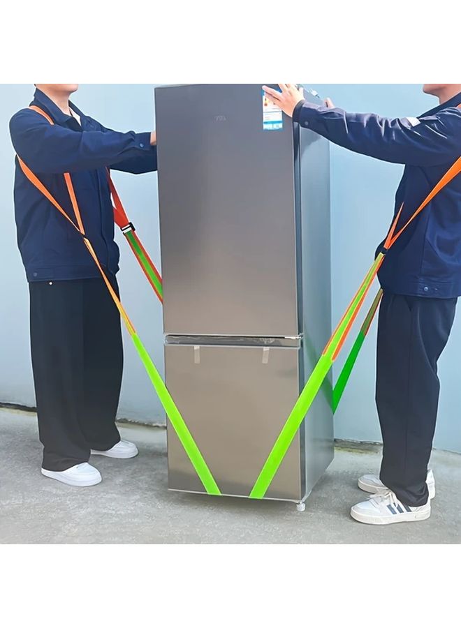 2pcs Green Adjustable Moving Lifting Belts for Furniture Heavy Loads Home Office Movers - Image 2