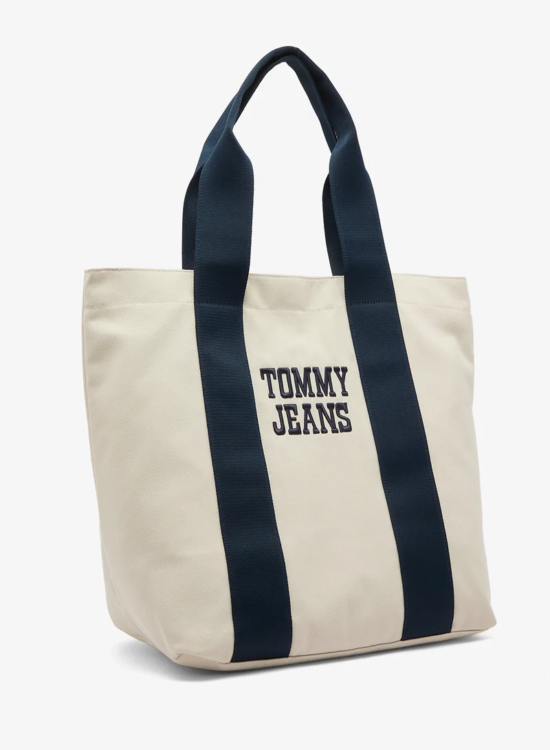 Tommy Jeans Textured Logo Canvas Tote Bag
