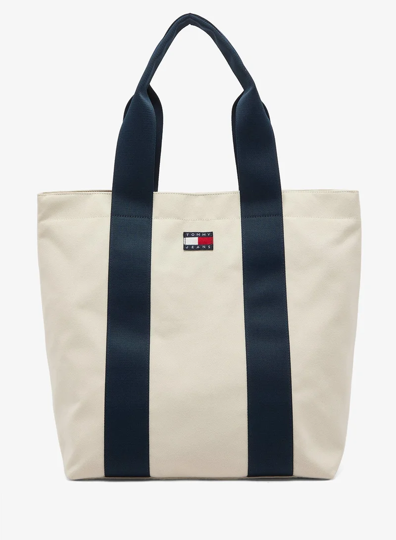 Tommy Jeans Textured Logo Canvas Tote Bag