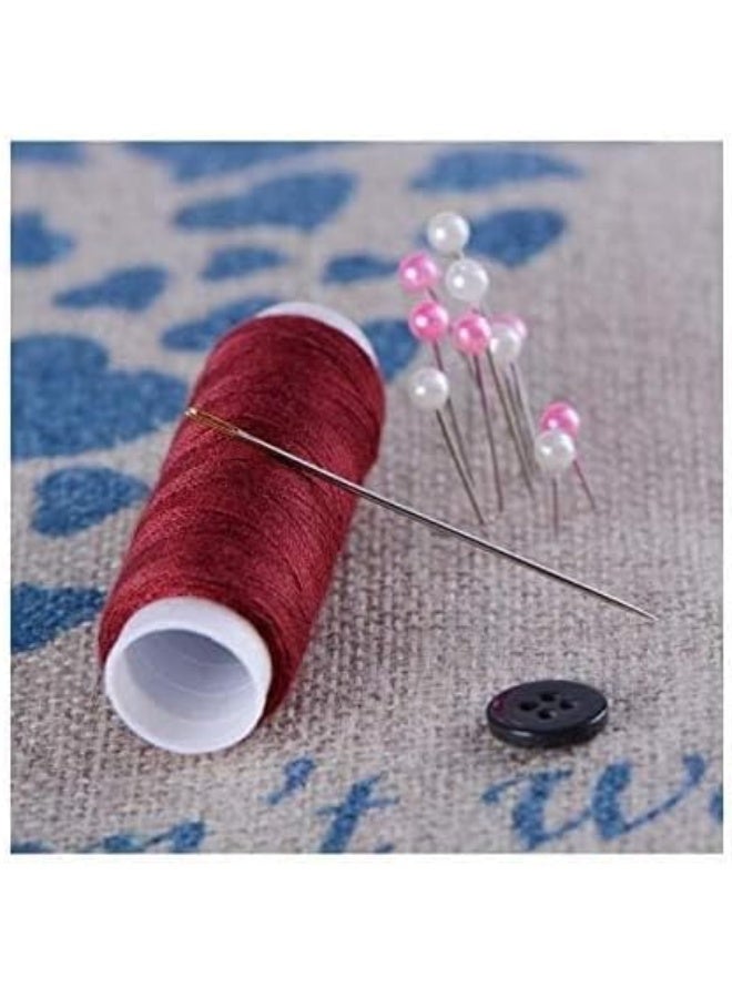 Sewing Kit with Case, Sewing Supplies for Home Travel and Emergency, Kids Machine, Contains Spools of Thread, Mending and Sewing Needles, Scissors, Thimble, Tape Measure - Image 5