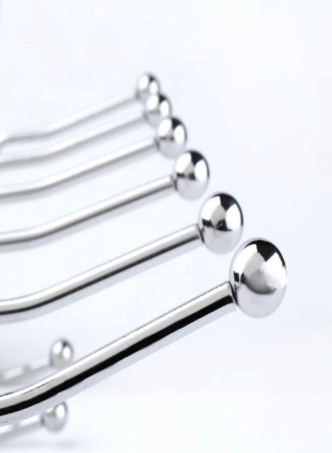 12 Hooks Over Door Hook, Heavy Duty Stainless Steel Organizer Hanger for Bedroom Clothes, Towels, Purses, Jackets, Bags - Silver  - Image 3