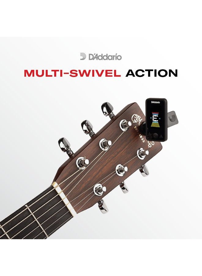 D'Addario مُضبط تشيلو وبيس - مُضبط مشبك على رأس الآلة لآلة التشيلو أو البيس - عرض عمودي ملون بالكامل مع دوران - ضبط سريع ودقيق - Image 4