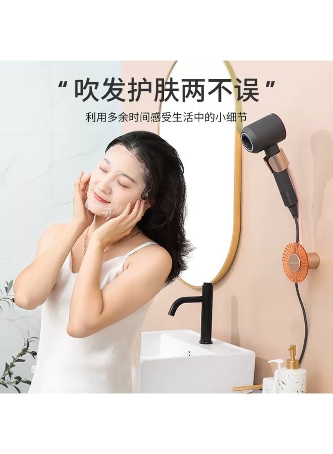 Wall-Mounted Hair Dryer Holder - Universal Bathroom Organizer for Hair Tools - Punch-Free Adhesive Storage Bracket - Image 1