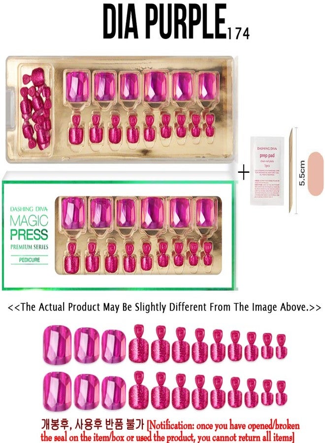 Dashing Diva Magicpress | Made in Korea False Nails Party & Casual- 30 Nails | Day to Night | Short, Square Shaped Press On Nails | Long Lasting | Pedicure (Vamos Green) - Image 4