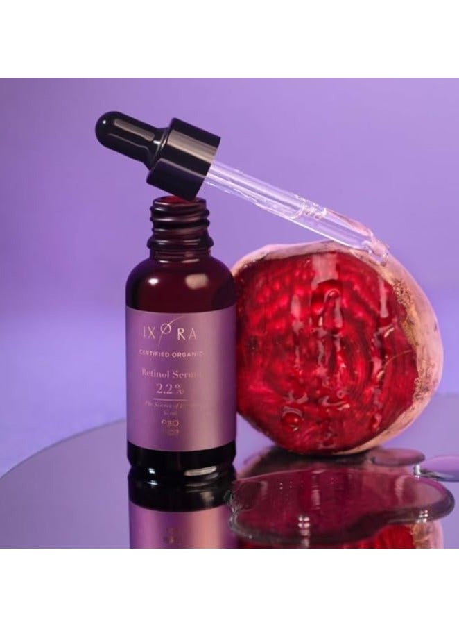 IXORA Retinol Serum 2.2% for Night by IXORA: Rejuvenate and Revitalize Your Skin for a Radiant, Youthful Complexion with Retinaldehyde, Beetroot Extract, and Hyaluronic Acid - Image 2