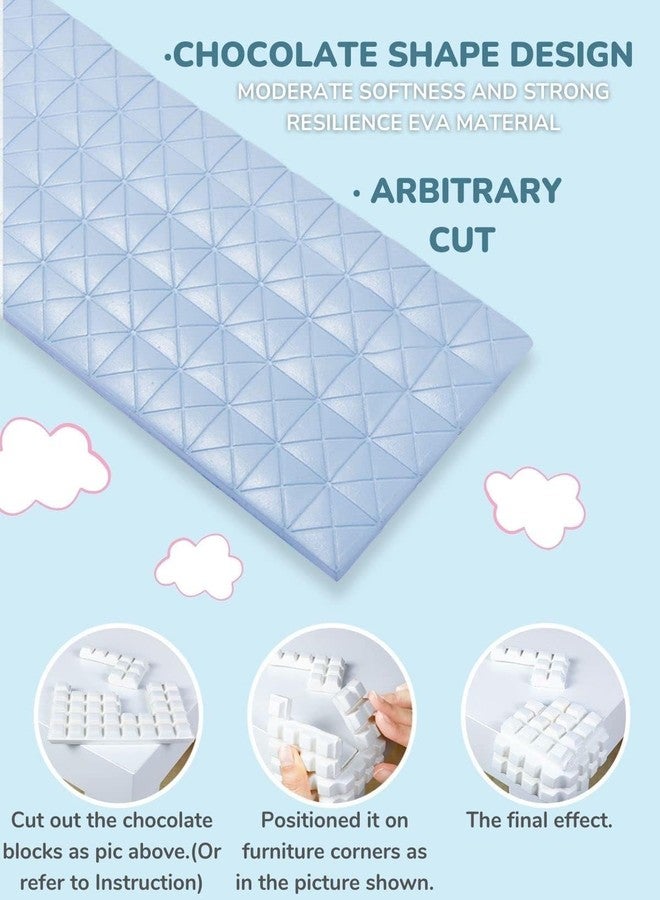 Clovis Extra-Wide Edge Protectors 1M Baby Proofing for Baby with Strong Adhesive Double Sided Tape, Sharp Edge & Corner Safety Guards Furniture Bumper for Table, Furniture, Fireplace (Blue) - Image 2