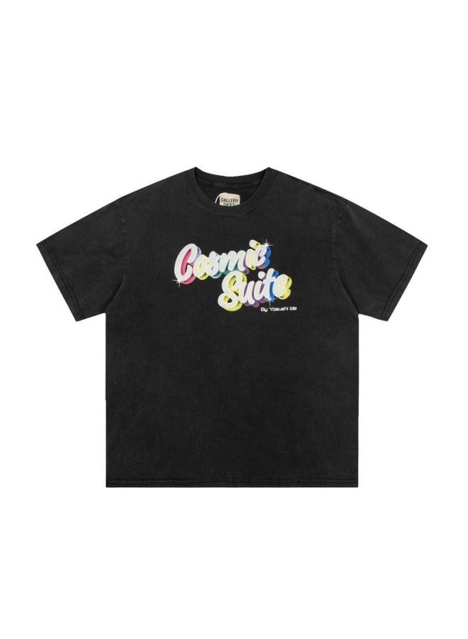 جود لايف تي شيرت جرافيك مغسول عتيق للرجال - تي شيرت صيفي كاجوال أمريكي متهدم، قمصان قصيرة الأكمام متطابقة للأزواج - Image 1