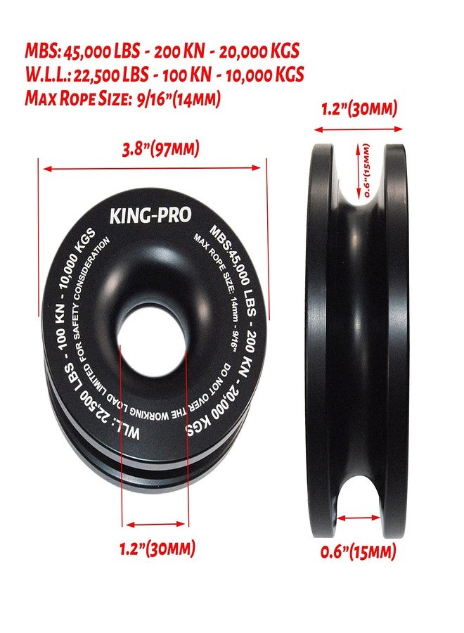 KING-PRO Recovery Ring 7/16"x20" Soft Shackle 35,000lbs Breaking Strength with Snatch Ring 45,000lbs for Full-Size Truck Large SUVs Offroad Vehicels 1-Pack (Red-Black) - Image 4