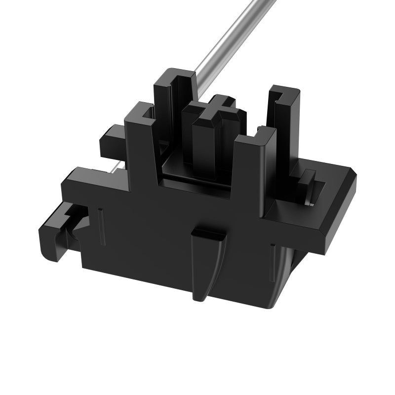 DUROCK Plate Mount Stabilizer V3, Innovative Pre-Clipped Stem for Minimum Wire Wobble 2U 6.25U 7U Keyboard Stabilizers (V3 Black Silver 80% Kit) - Image 2
