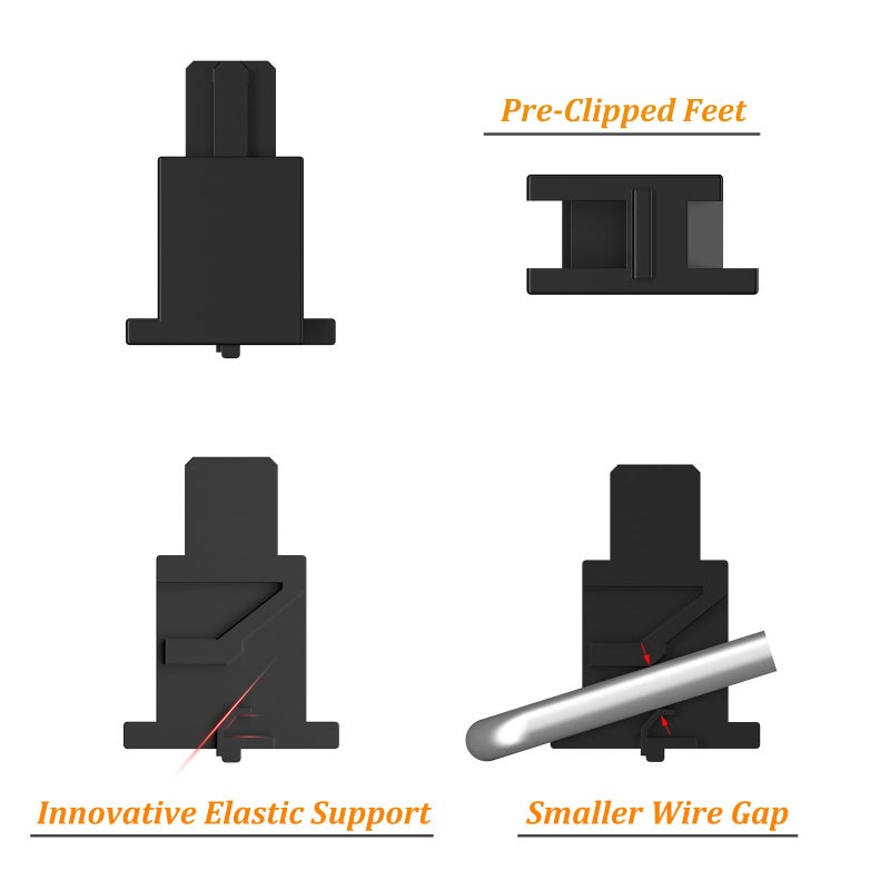 DUROCK Plate Mount Stabilizer V3, Innovative Pre-Clipped Stem for Minimum Wire Wobble 2U 6.25U 7U Keyboard Stabilizers (V3 Black Silver 80% Kit) - Image 3