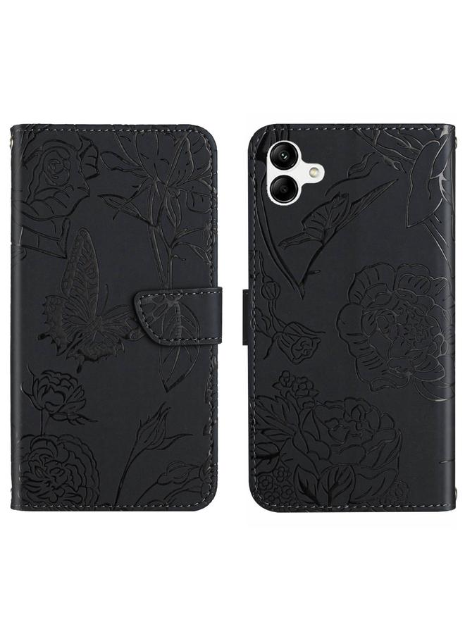 اس-توب جراب لهاتف Samsung Galaxy A06 4G مصنوع من الجلد المرن المنقوش بنقشة الفراشة - Image 1