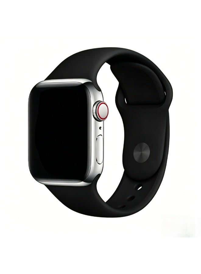 حزام Apple Watch 45 مم 44 مم 42 مم من السيليكون لاستبدال iWatch Series 9/8/7/SE/6/5/4/3/2/1 - Image 1