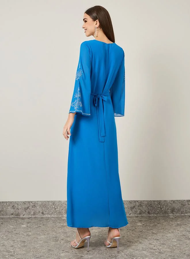 Styli Embellished Tie Up Jalabiya