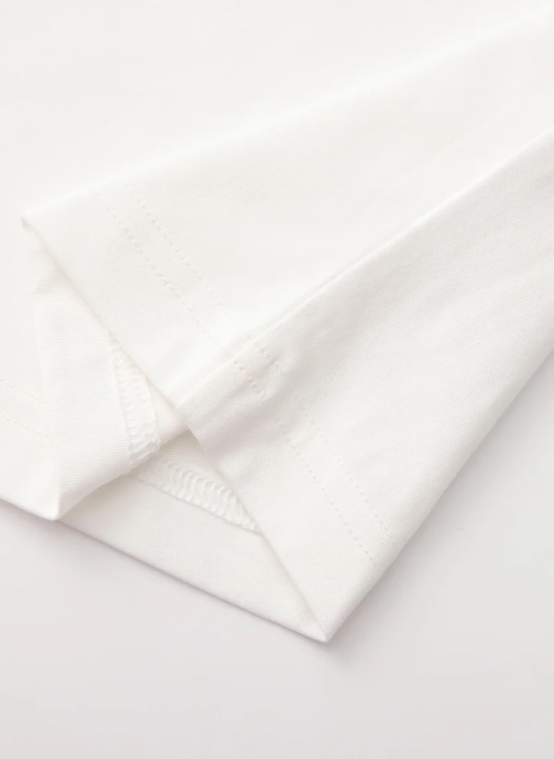 Balabala White Kids Boys Round v-neck short-sleeved T-shirt for Men | Best Price UAE