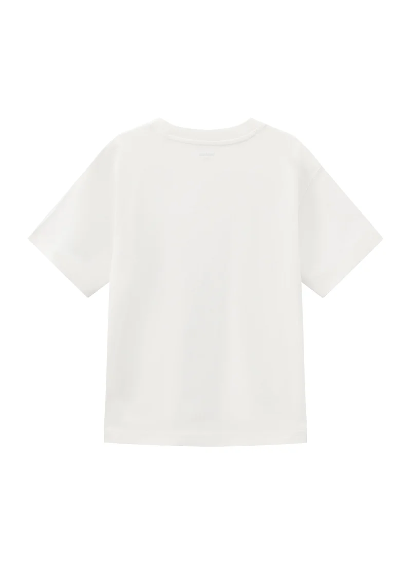 Balabala White Kids Boys Round v-neck short-sleeved T-shirt for Men | Best Price UAE