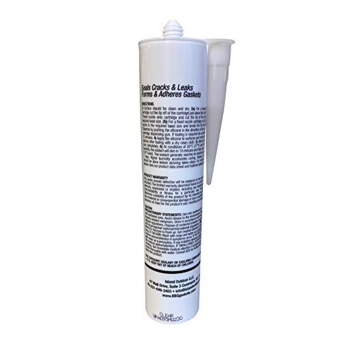 LavaLock RTV High Temp BBQ Smoker Sealer Gasket Adhesive 10 oz Cartridge (450 F - Clear) - Image 2
