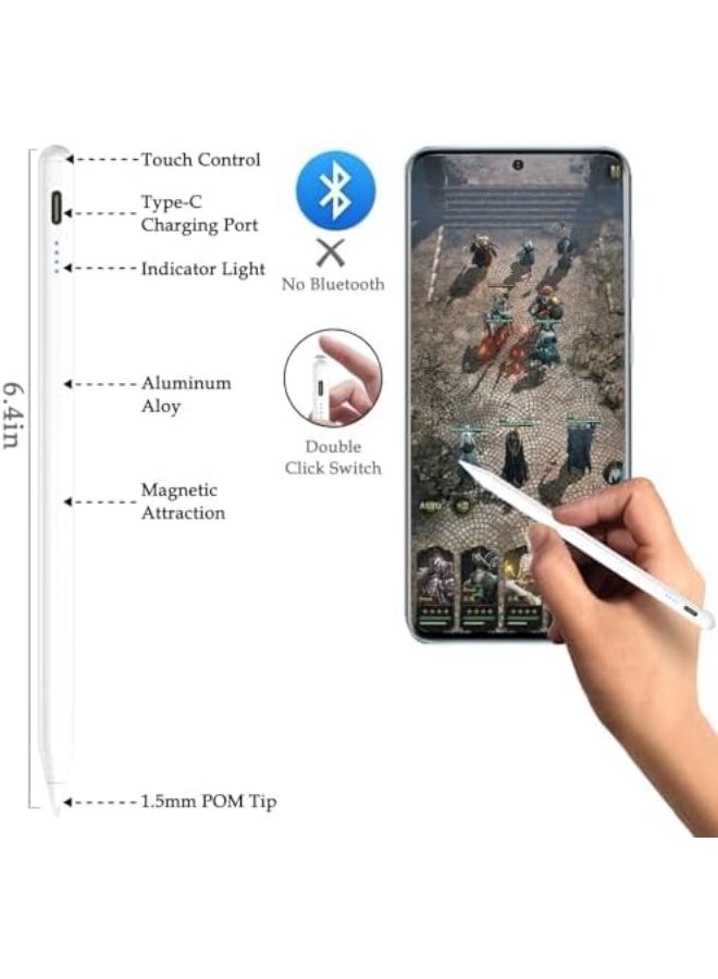 Active Stylus Pen for Touchscreen Devices – Precision Touch Pen for Android Phones, Samsung, Universal Smartphones & Tablets, Fine Tip Capacitive Stylus for Writing, Drawing & Note Taking - Image 3