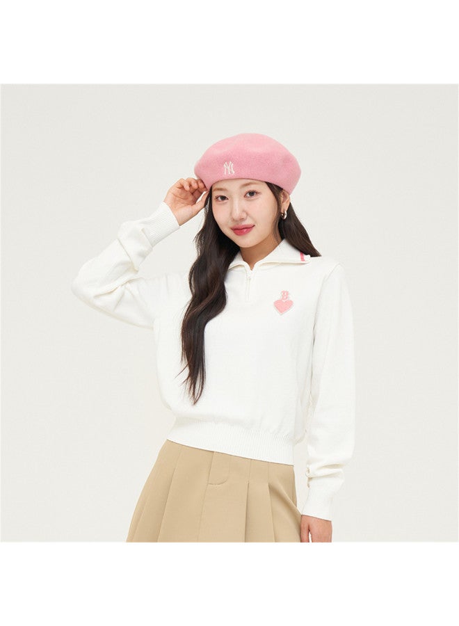 MLB Women'S Heart Embroidery Logo Pullover Fashion Comfortable Sweater Spring Autumn Kph01 - Image 2