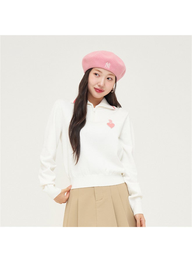 MLB Women'S Heart Embroidery Logo Pullover Fashion Comfortable Sweater Spring Autumn Kph01 - Image 3