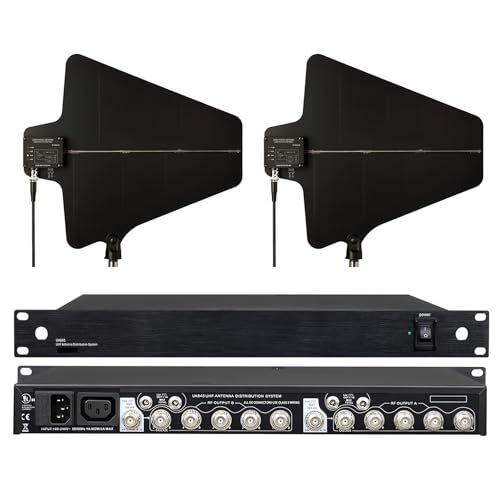 JXRYWF UHF Active Directional Antenna Power Distribution System for SHURE Wireless Microphone System with Antenna Paddle - Image 1