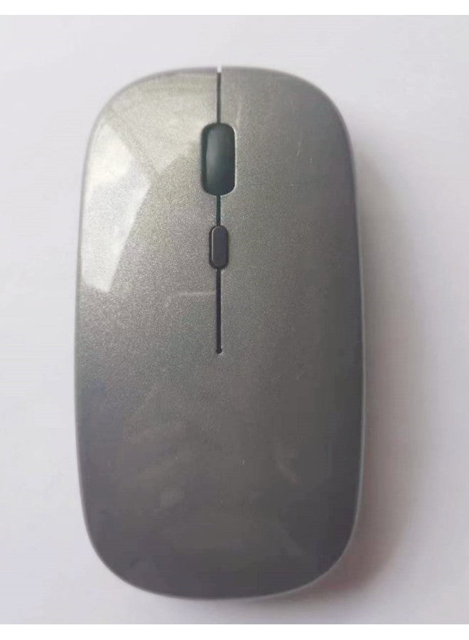 Bluetooth Dual-mode Wireless Mouse Charging Silent Power Display Office Gaming Glowing Mouse For Digital Computer Use-Color:Bluetooth Dual-mode Luminous Enhanced Version-iron Lime - Image 1