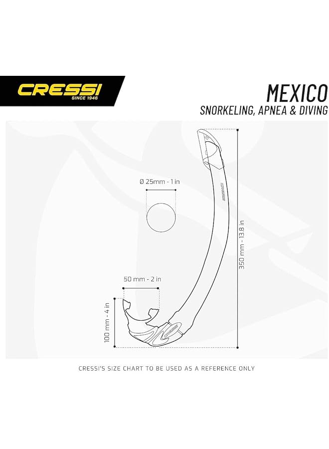 Cressi Adult Mexico Snorkel (Made In Italy) - Image 4