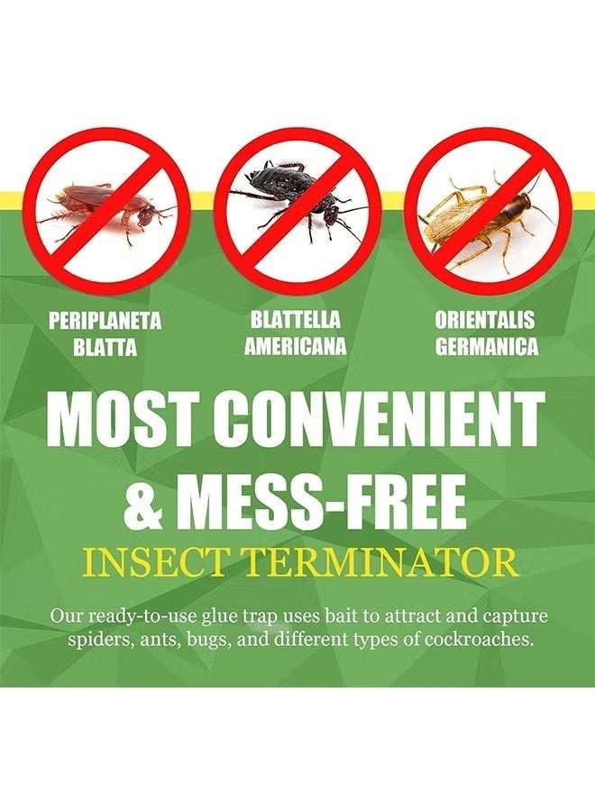 green killer صندوق مصائد الصراصير جرين كيلر (10 قطع) - مصائد لاصقة عالية الالتصاق لمكافحة الحشرات في المنزل والمطبخ والخزائن | قاتل صراصير غير سام من بايتان - Image 4