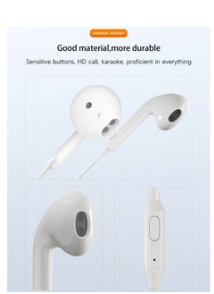 Faster Wired Type C Earphones - Noise Canceling Stereo Bass In-Ear Gaming Earbuds with HD Microphone for Gaming, Calls, and Music - Compatible with iPhone and Android Mobiles - E-Sports Gaming Headphones (White)  - Image 3