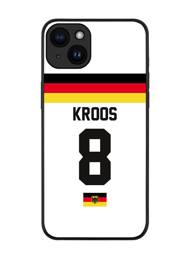 Stylizedd Cover for iPhone 15 Plus Case Rugged Black Slim fit Flexible Protective Phone Cases - Football Team - GermanyPlayer Name - Kroos - Image 1