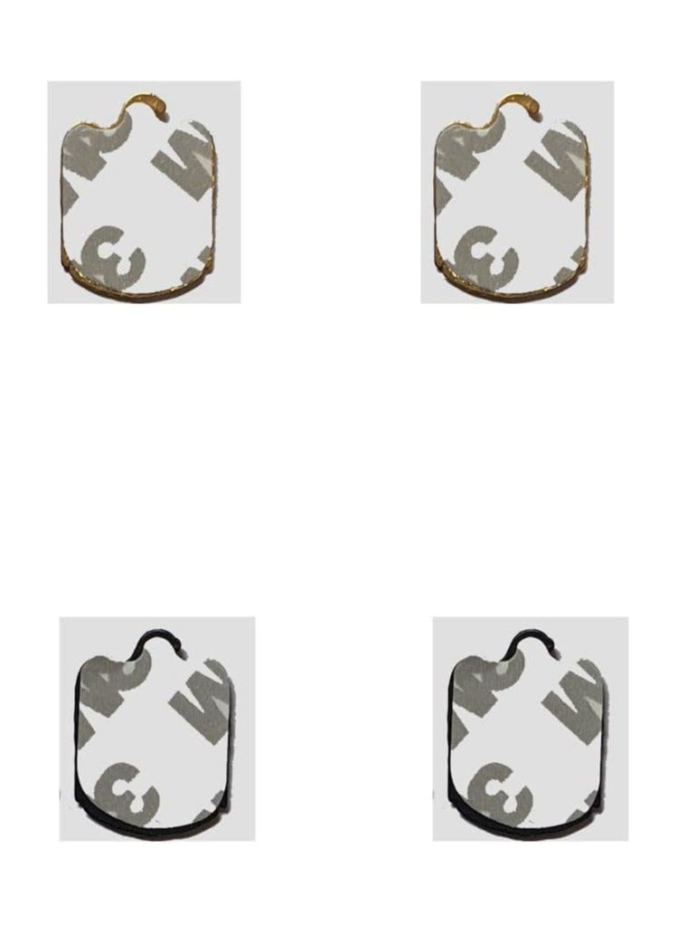 SYOSI UAE Logo Design 2D Sticker Badge 4 PC Metal 2CM 2 PCS Gold & 2PCS Black  - Image 3