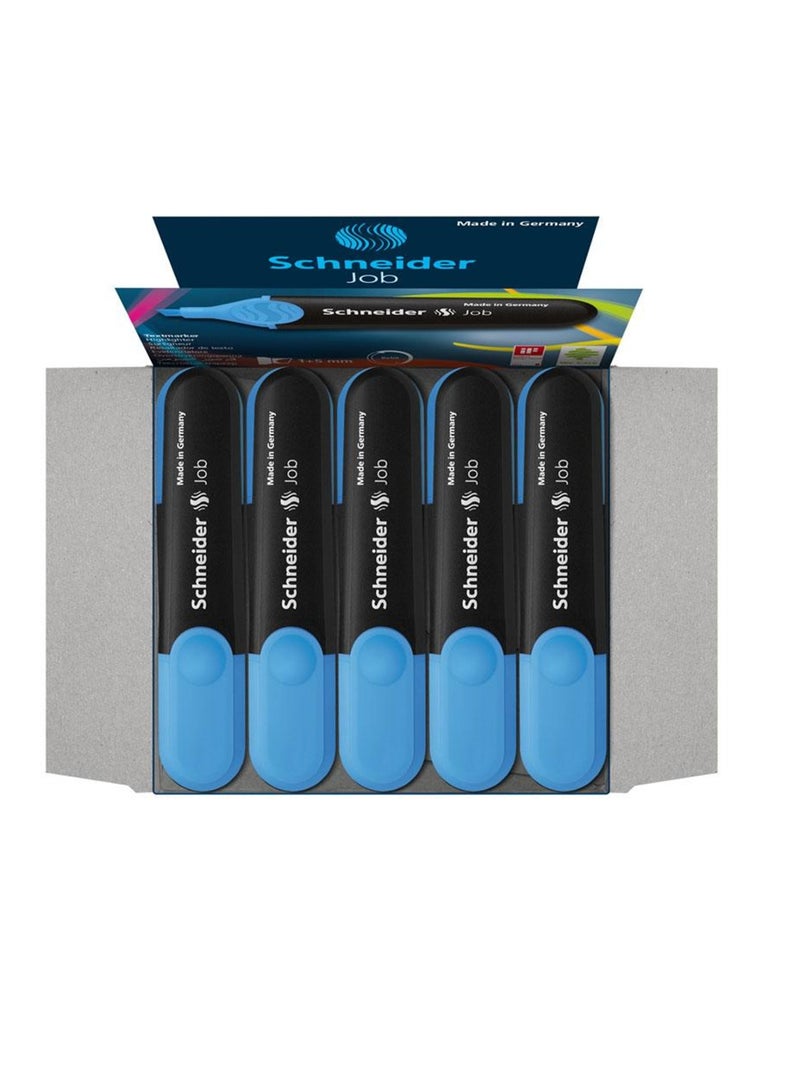 Schneider 10-Piece Job Textmarker Highlighter Blue - Image 1