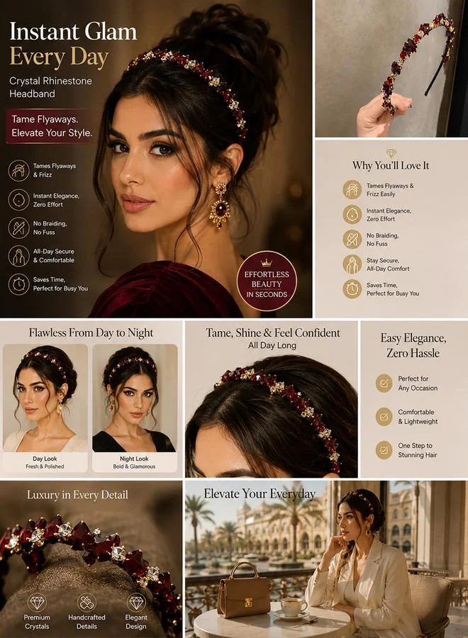 تايك تو Crystal Rhinestone Headband