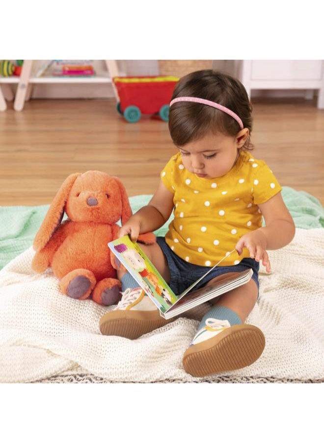 B. Toys - B. toys - B. softies- 12 inch Plush Bunny + Board Book - Stuffed Animal - Image 1