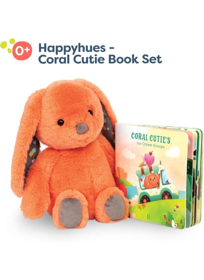 B. Toys - B. toys - B. softies- 12 inch Plush Bunny + Board Book - Stuffed Animal - Image 1