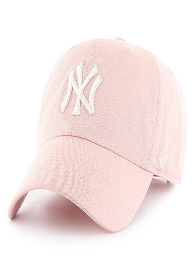 47 '47 New York Yankees Clean up Dad Hat Baseball Cap Pastel Pink/White - Image 1
