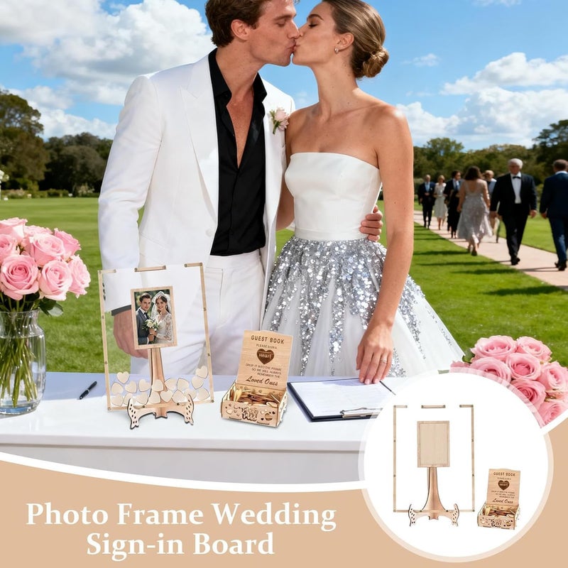 Wedding Photo Frames | Creative Romantic Display Board | Wedding Picture Frame,Display for Ceremony Reception Event Celebration Festival Decoration - Image 3