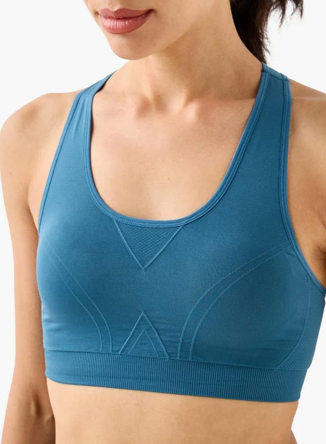 Splash Active BLUE Women Racerback Sports Bra for Women | Best Price UAE
