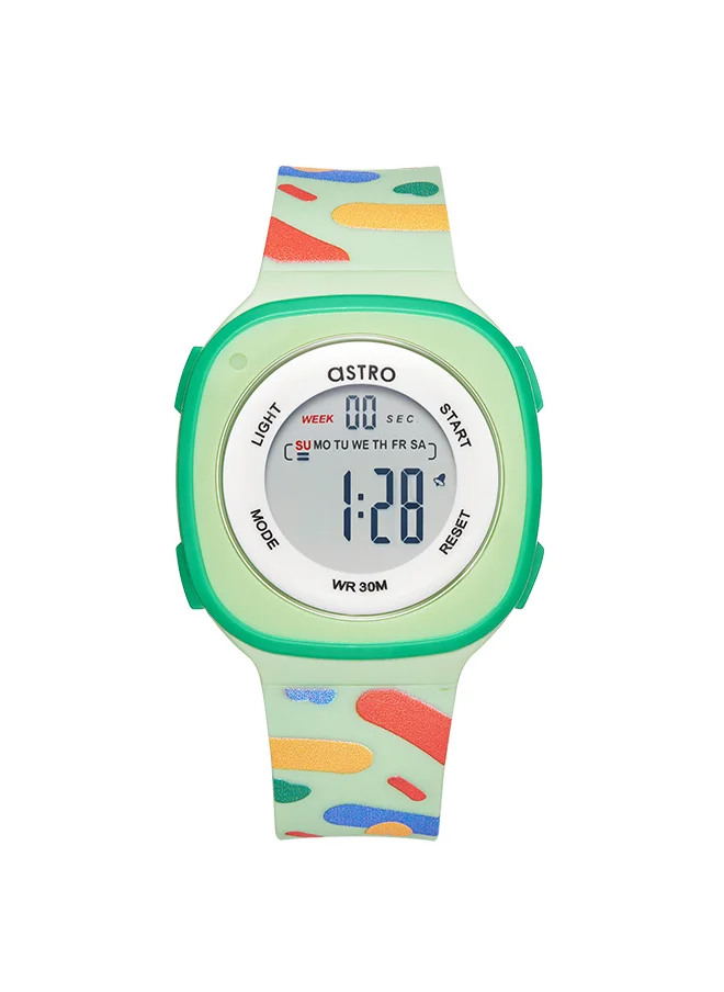 أسترو ASTRO Kids Digital Green Dial Watch - A23913-PPHH
