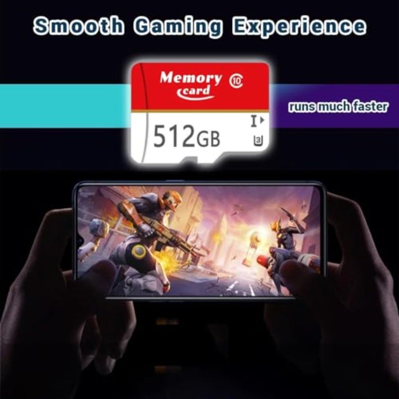 MicroSD Card MicroSDXC 512GB UHS-I Flash Memory Card with Adapter C10 U3 A1 V30 for Phone Security Camera Dash Cam Action Camera High Speed Full HD 4K UHD - Image 3