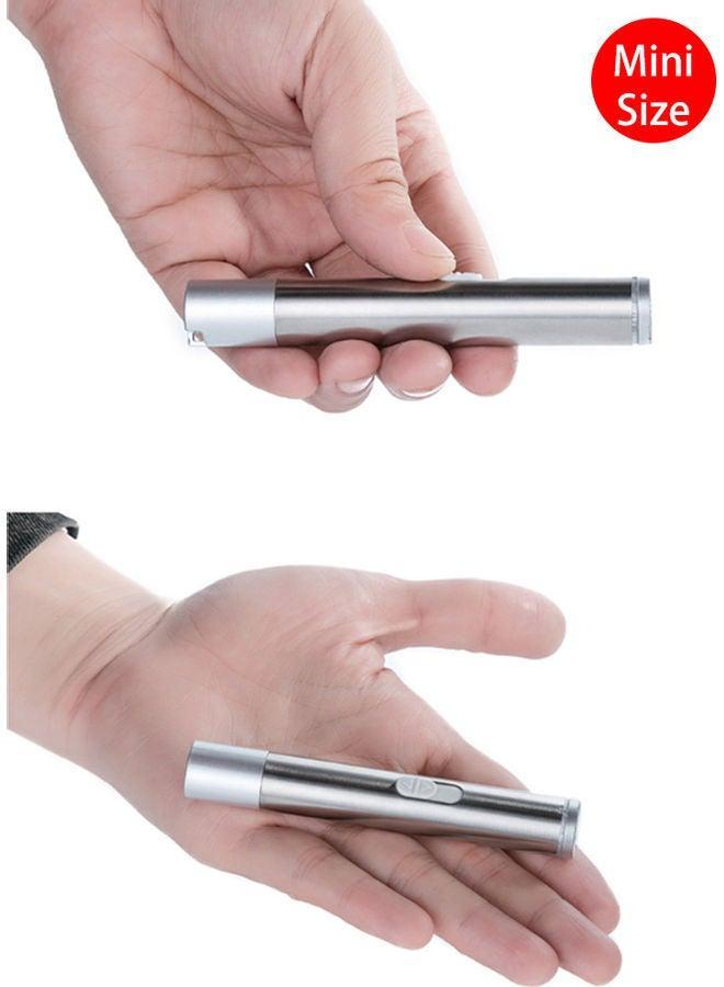 3 in 1 Multi functional LED Flashlight Silver 11.50x1.50x1.50cm - Image 2