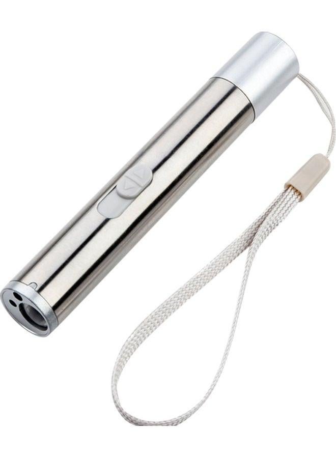3 in 1 Multi functional LED Flashlight Silver 11.50x1.50x1.50cm - Image 1