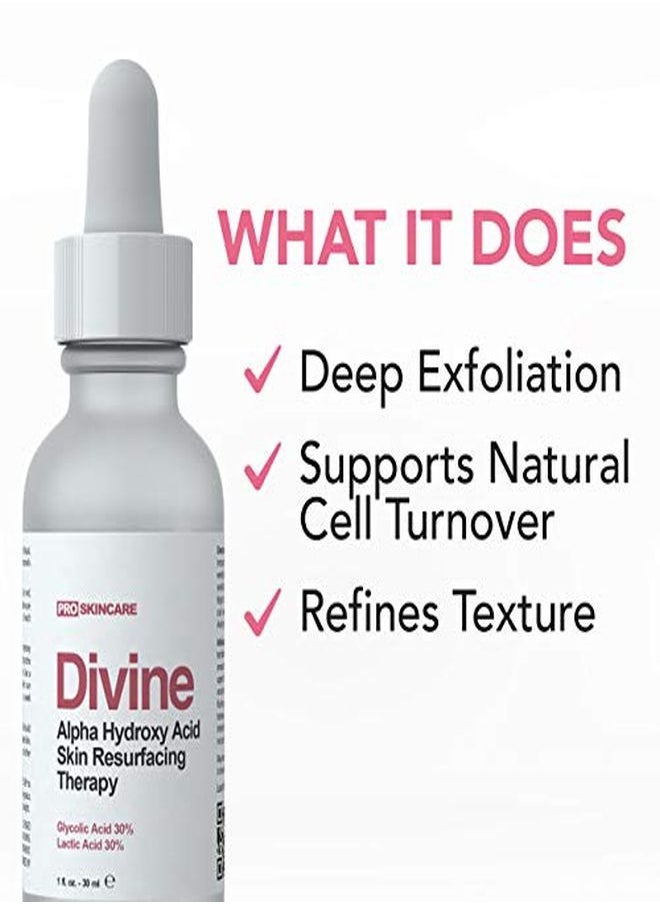 DIVINE DERRIERE - Glycolic Acid Peel Aha 60% Glycolic Acid And Lactic Acid Chemical Peel For Face Professional Resurfacing Face Peel Exfoliates Skin, Reduces Fine Lines, Wrinkles And Acne Scars Facial Peel, 1Oz - Image 1