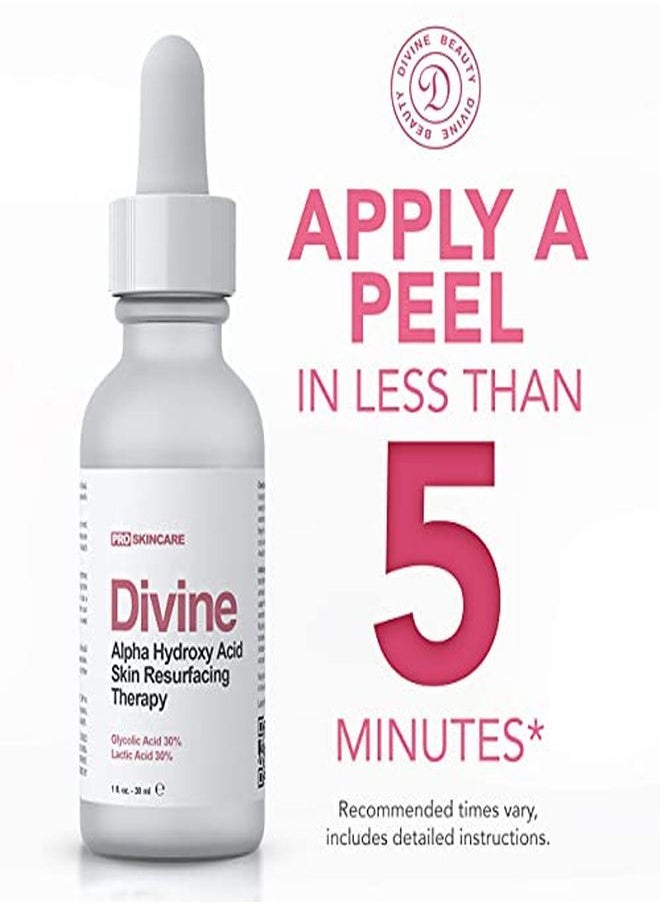 DIVINE DERRIERE - Glycolic Acid Peel Aha 60% Glycolic Acid And Lactic Acid Chemical Peel For Face Professional Resurfacing Face Peel Exfoliates Skin, Reduces Fine Lines, Wrinkles And Acne Scars Facial Peel, 1Oz - Image 1