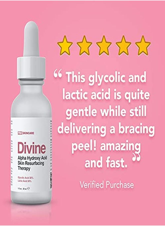 DIVINE DERRIERE - Glycolic Acid Peel Aha 60% Glycolic Acid And Lactic Acid Chemical Peel For Face Professional Resurfacing Face Peel Exfoliates Skin, Reduces Fine Lines, Wrinkles And Acne Scars Facial Peel, 1Oz - Image 1