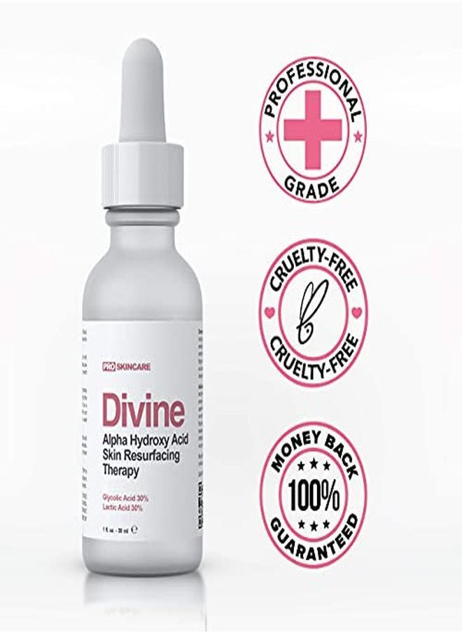 DIVINE DERRIERE - Glycolic Acid Peel Aha 60% Glycolic Acid And Lactic Acid Chemical Peel For Face Professional Resurfacing Face Peel Exfoliates Skin, Reduces Fine Lines, Wrinkles And Acne Scars Facial Peel, 1Oz - Image 1