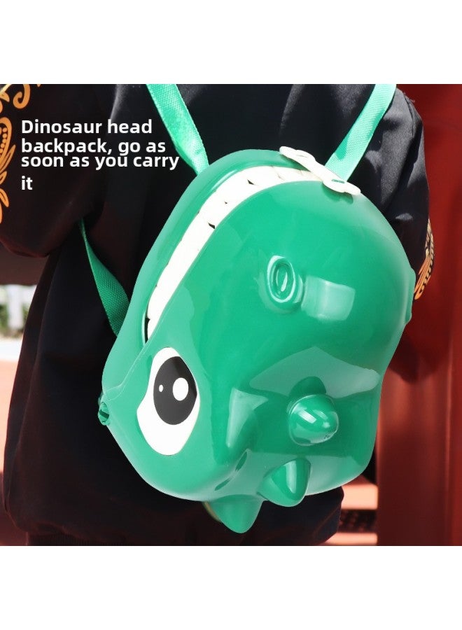 Dinosaur Toy Children's Little Boy Tricerops Soft Glue Suit Tyrannosaurus World Simulation Animal Model Hand-made-Color:Dinosaur Storage Backpack [32-piece Set]]  - Image 4