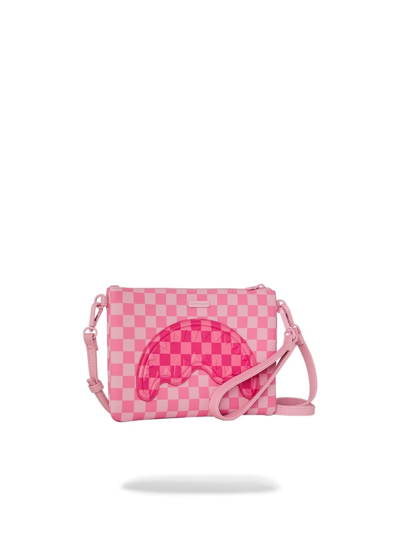 SPRAYGROUND PINK SHARKS IN PARIS PATCH CROSSOVER CLUTCH - Image 2