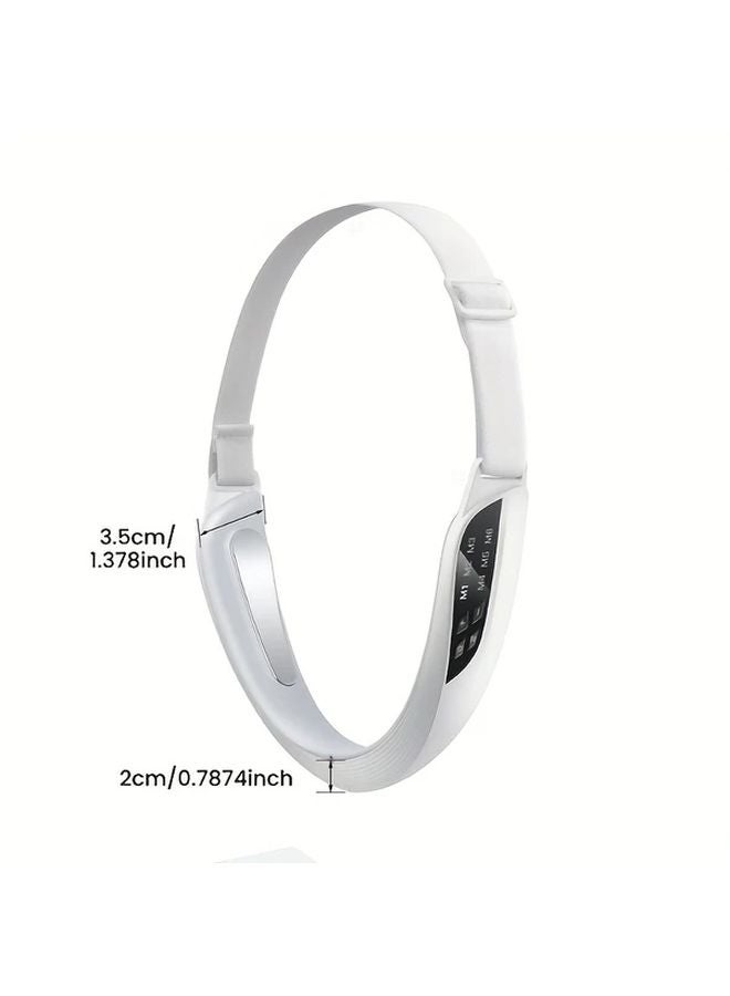 White Facial Beauty Device with Massage Hot Compress Lifting V Face USB Rechargeable - Image 4